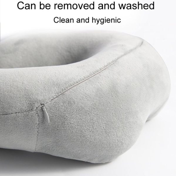 Portable Nap Neck Care Pillow Multifunctional Airplane Travel U-Shaped Pillow, Style: Gray PP Cotton - Image 5