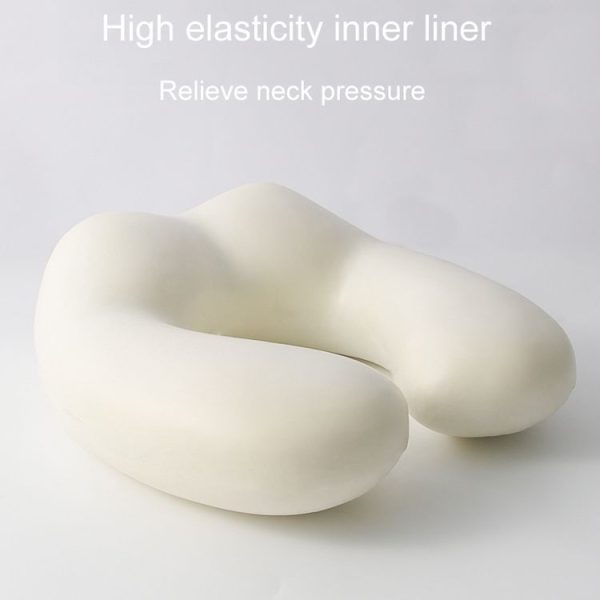 Portable Nap Neck Care Pillow Multifunctional Airplane Travel U-Shaped Pillow, Style: Gray PP Cotton - Image 6