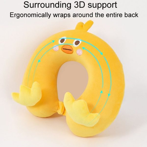 Cartoon Chicken U-Shaped Memory Pillow Students And Children Nap Rest Neck Care Pillow (Yellow) - Image 10