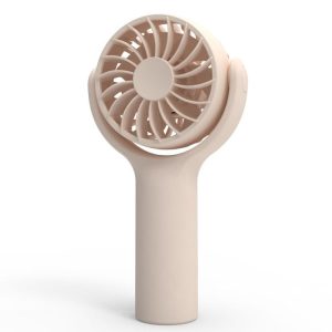 Mini Handheld Small Fan Rechargeable Mute Desktop Portable Fan (Pink)