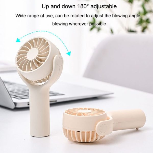 Mini Handheld Small Fan Rechargeable Mute Desktop Portable Fan (Pink) - Image 4