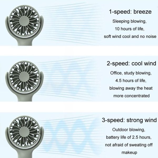 Mini Handheld Small Fan Rechargeable Mute Desktop Portable Fan (Pink) - Image 6