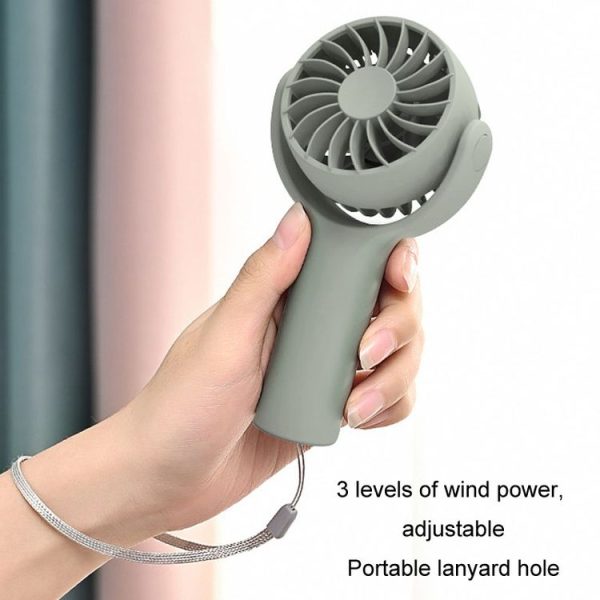Mini Handheld Small Fan Rechargeable Mute Desktop Portable Fan (Pink) - Image 7