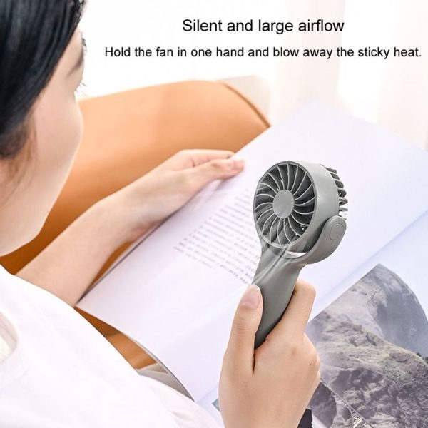 Mini Handheld Small Fan Rechargeable Mute Desktop Portable Fan (Pink) - Image 8