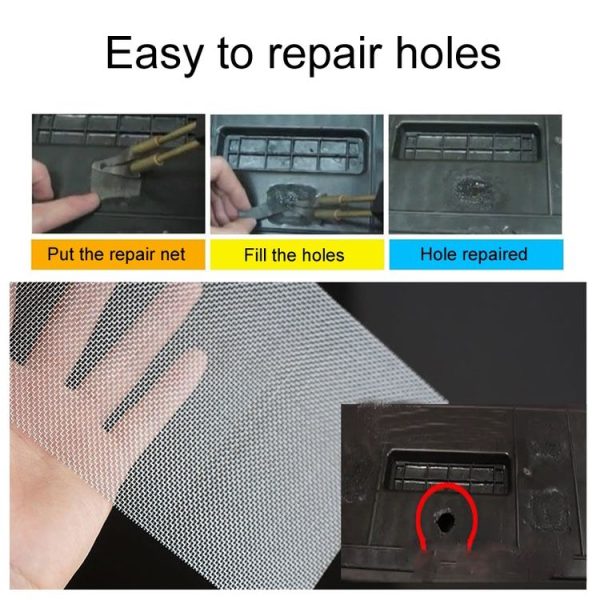 15 x 20cm 2pcs Plastic Repair Mesh Car Bumper Crack Fixing Mesh - Image 5
