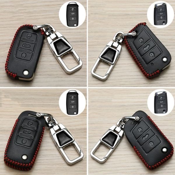Volkswagen Jetta Car Key Cover Multifunctional Keychain Anti-lost Number Plate (A) - Image 2
