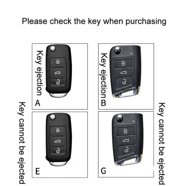 Volkswagen Jetta Car Key Cover Multifunctional Keychain Anti-lost Number Plate (A) - Image 3