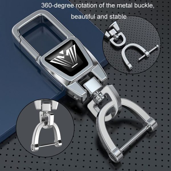 Volkswagen Jetta Car Key Cover Multifunctional Keychain Anti-lost Number Plate (A) - Image 5