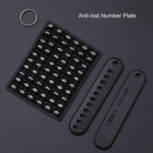 Volkswagen Jetta Car Key Cover Multifunctional Keychain Anti-lost Number Plate (A) - Image 6