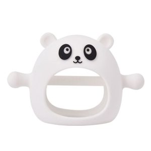 Baby Hand Protector Silicone Gloves Teether Anti Hand Eating Teething Toys (White)