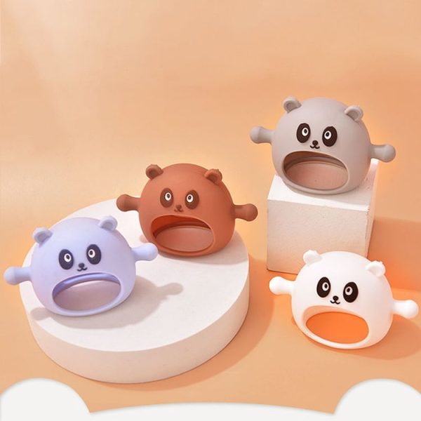 Baby Hand Protector Silicone Gloves Teether Anti Hand Eating Teething Toys (White) - Image 2