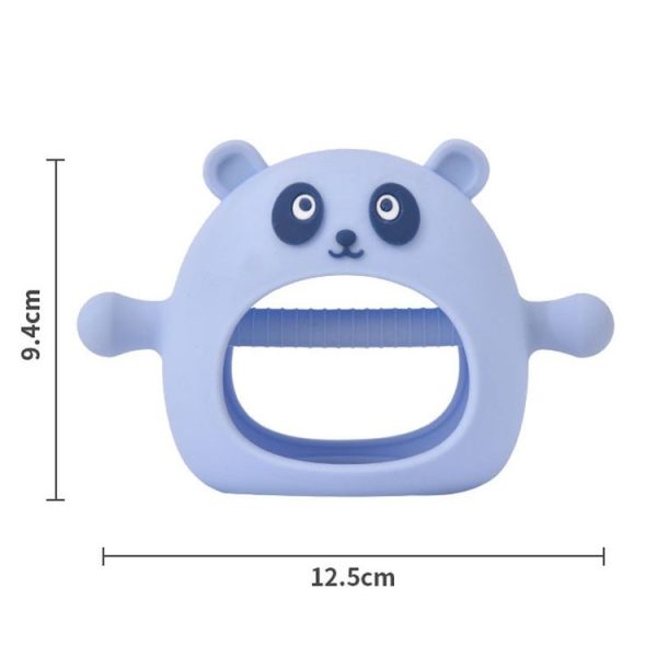 Baby Hand Protector Silicone Gloves Teether Anti Hand Eating Teething Toys (White) - Image 3
