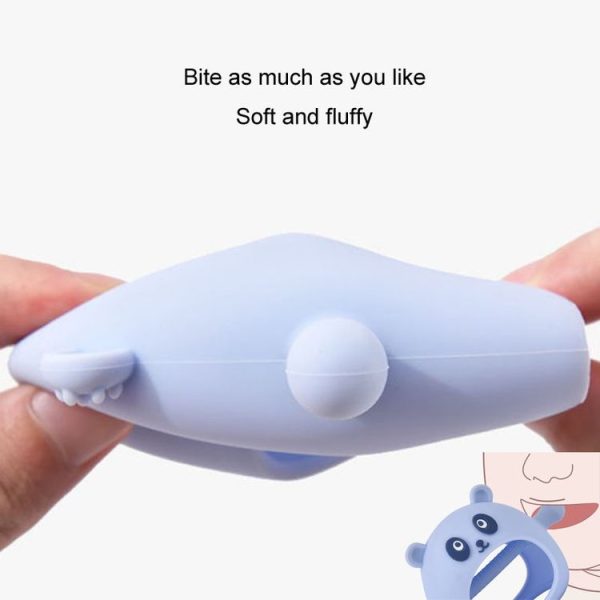 Baby Hand Protector Silicone Gloves Teether Anti Hand Eating Teething Toys (White) - Image 5