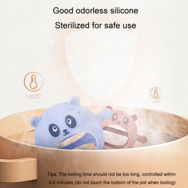 Baby Hand Protector Silicone Gloves Teether Anti Hand Eating Teething Toys (White) - Image 6