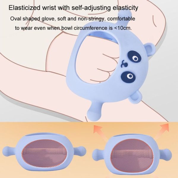 Baby Hand Protector Silicone Gloves Teether Anti Hand Eating Teething Toys (White) - Image 7