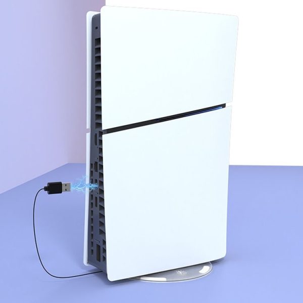 PS5 Slim iplay HBP-575 Simple Storage Base Light Version RGB Colorful Vertical Storage Bracket (Transparent) - Image 8