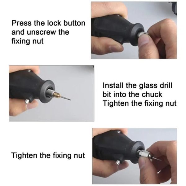 1mm Vehicle Glass Drill Bit High Hardness Drill Bit Tail Rod - Image 4