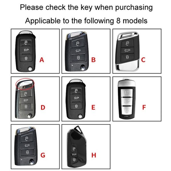 Volkswagen Key Cover Multifunctional Keychain Anti-lost Number Plate, Style: A - Image 3