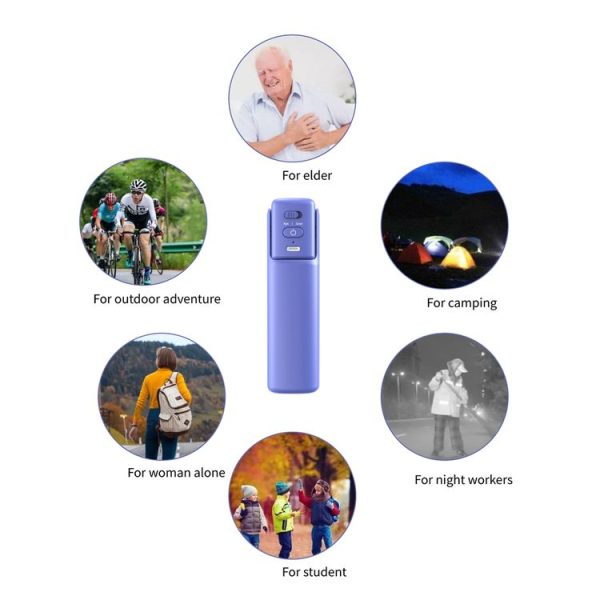 PS-J009 4-In-1 LED Light Buzzer Alarm Mini Folding Handheld Fan (Milk White) - Image 4