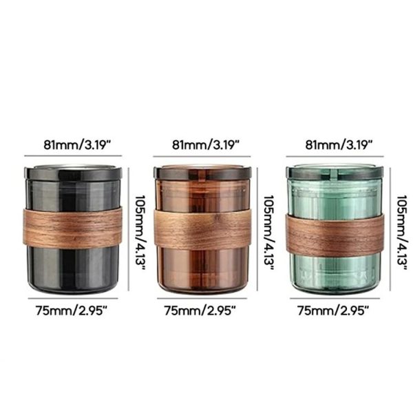 3 In 1 Pour Over Coffee Maker with Filter Cup for Camping Travel Office Gradient Black - Image 8