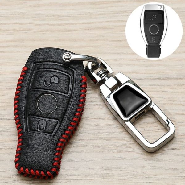 Mercedes-Benz Car Key Cover Multifunctional Keychain Anti-lost Number Plate, Style: A