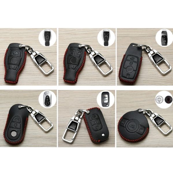 Mercedes-Benz Car Key Cover Multifunctional Keychain Anti-lost Number Plate, Style: A - Image 2