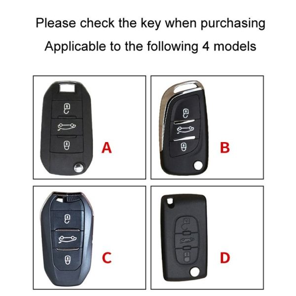 Citroen Car Key Cover Multifunctional Keychain Anti-lost Number Plate (A) - Image 3