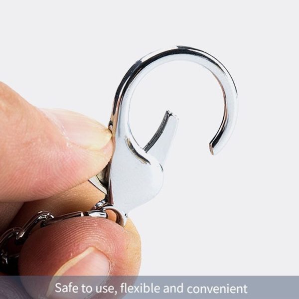 Leather Cute Elephant Keychain Car Key Pendant Bag Doll Decoration (Black) - Image 6