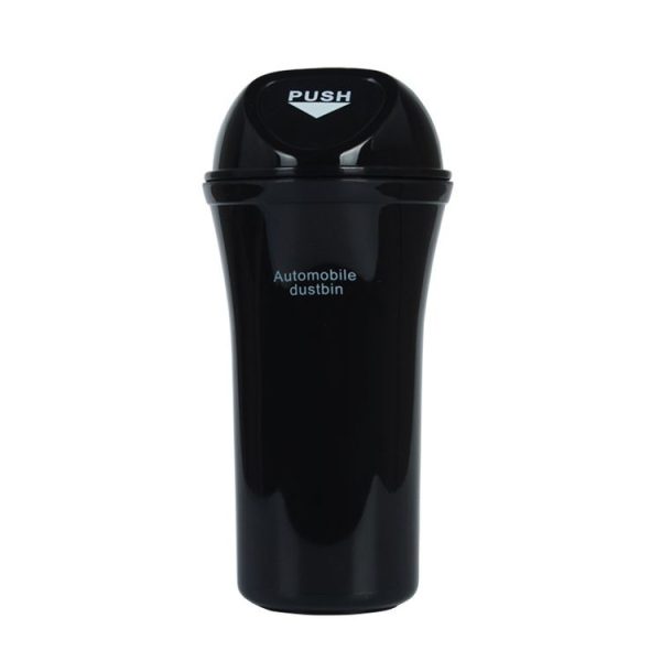 Car Mini Trash Can Multifunctional Interior Storage Box (Black)