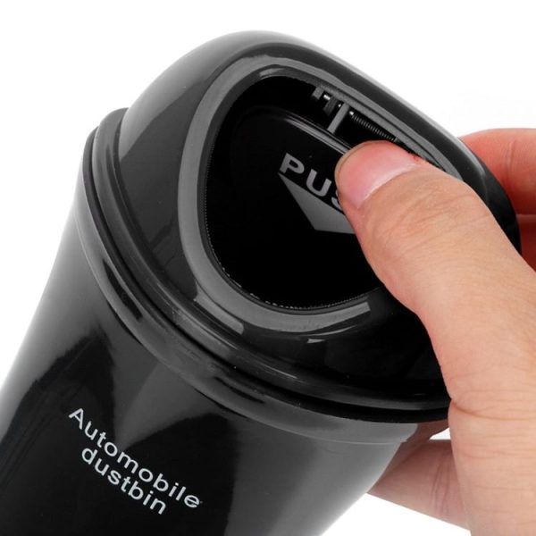 Car Mini Trash Can Multifunctional Interior Storage Box (Black) - Image 3