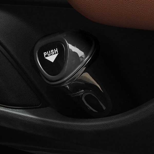 Car Mini Trash Can Multifunctional Interior Storage Box (Black) - Image 7