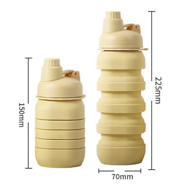 500ml Outdoor Camping Sporting Goods Large Capacity Portable Folding Silicone Kettle (Pink) - Image 3