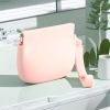 Silicone Elastic Coin Pouch Tie Handle Clasp Coin Storage Bag (Pink)