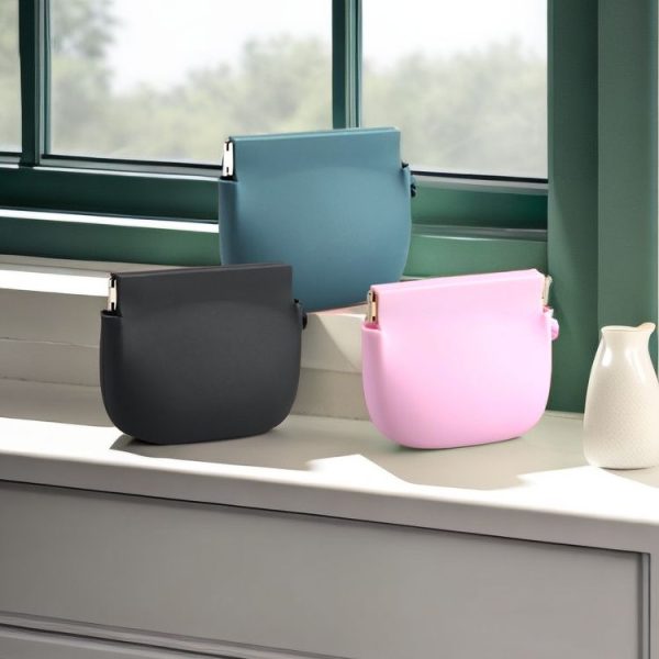 Silicone Elastic Coin Pouch Tie Handle Clasp Coin Storage Bag (Pink) - Image 2