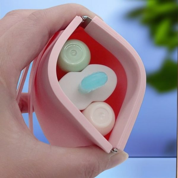 Silicone Elastic Coin Pouch Tie Handle Clasp Coin Storage Bag (Pink) - Image 4