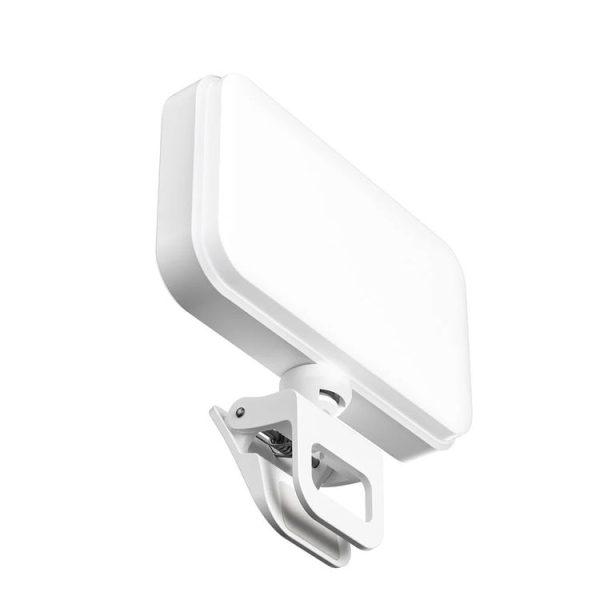 66 LEDs Selfie Fill Light Rechargeable 3 Modes Clip-on Pocket Light For Phone, Laptop, Tablet Meeting (White)
