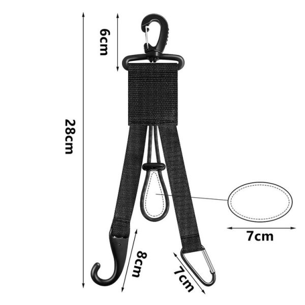Multifunctional Strapping Hook Buckle Portable Packing Hook Webbing (Black) - Image 3