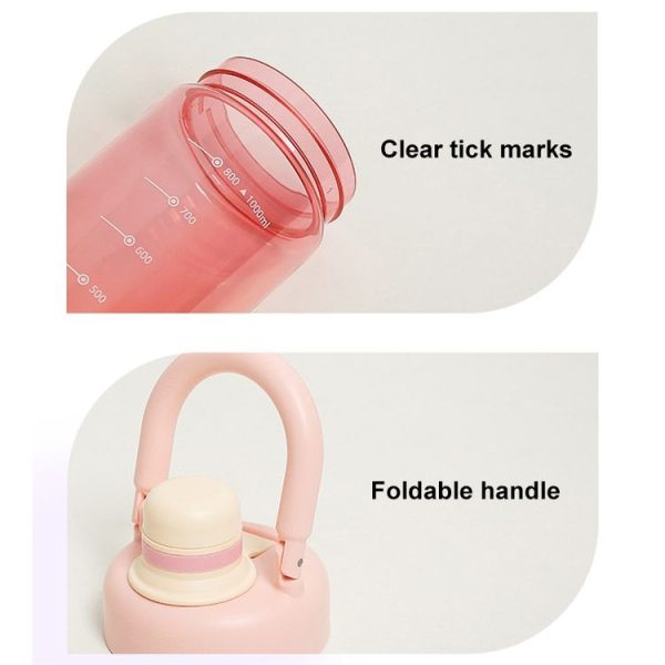 1000ml Gradient Color Large Capacity Tea Leaking Cup Outdoor Portable Kettle (Fog Purple) - Image 6