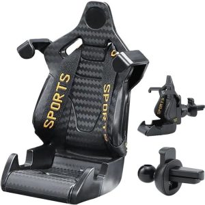 Car Gravity Air Outlet Navigation Mobile Phone Holder (Yellow Ribbon)