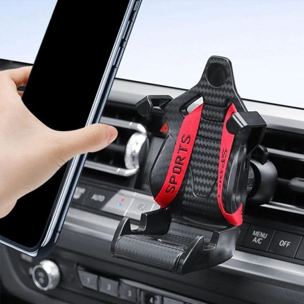 Car Gravity Air Outlet Navigation Mobile Phone Holder (Yellow Ribbon) - Image 7