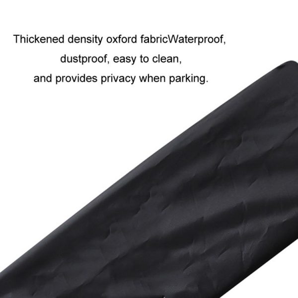 1pair Dustproof Waterproof Thickened Oxford Cloth License Plate Cover (Black) - Image 3