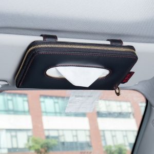 Car Sun Visor Skylight Hanging Tissue Box (H055 Black)