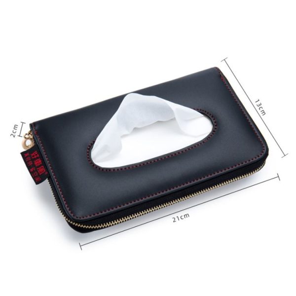 Car Sun Visor Skylight Hanging Tissue Box (H055 Black) - Image 3