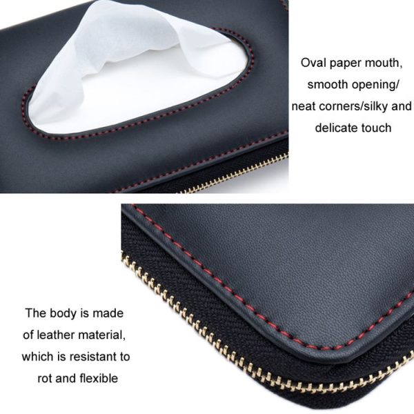 Car Sun Visor Skylight Hanging Tissue Box (H055 Black) - Image 6