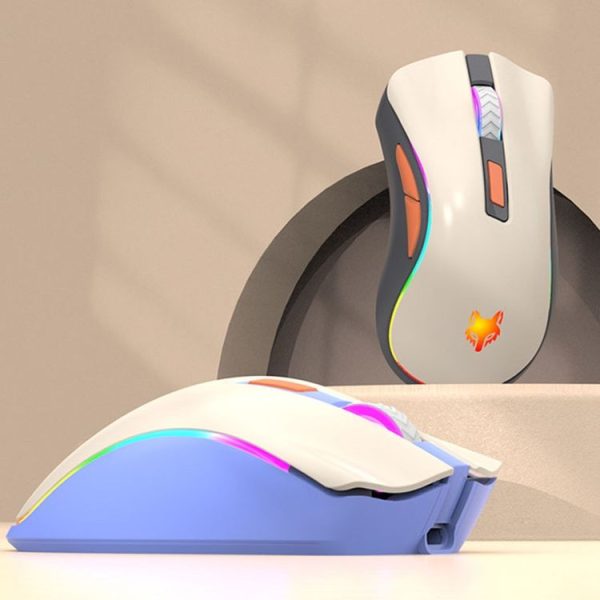 XUNSVFOX XYH52 Wireless Dual Mode Mouse Rechargeable And Silent Office Gaming Mouse (Lake Blue) - Image 2