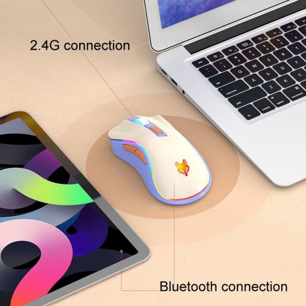 XUNSVFOX XYH52 Wireless Dual Mode Mouse Rechargeable And Silent Office Gaming Mouse (Lake Blue) - Image 9