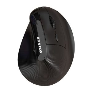 XUNSVFOX H5 Upright Vertical Dual Mode Mouse Rechargeable Wireless Business Office Mouse (Black)