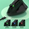 XUNSVFOX H5 Upright Vertical Dual Mode Mouse Rechargeable Wireless Business Office Mouse (Black) - Image 5