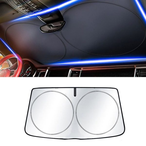 150x80cm For Tesla Car Sun Protection Heat Insulation Folding Sunshade - Image 2