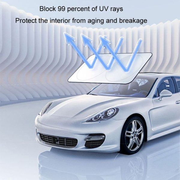 150x80cm For Tesla Car Sun Protection Heat Insulation Folding Sunshade - Image 3